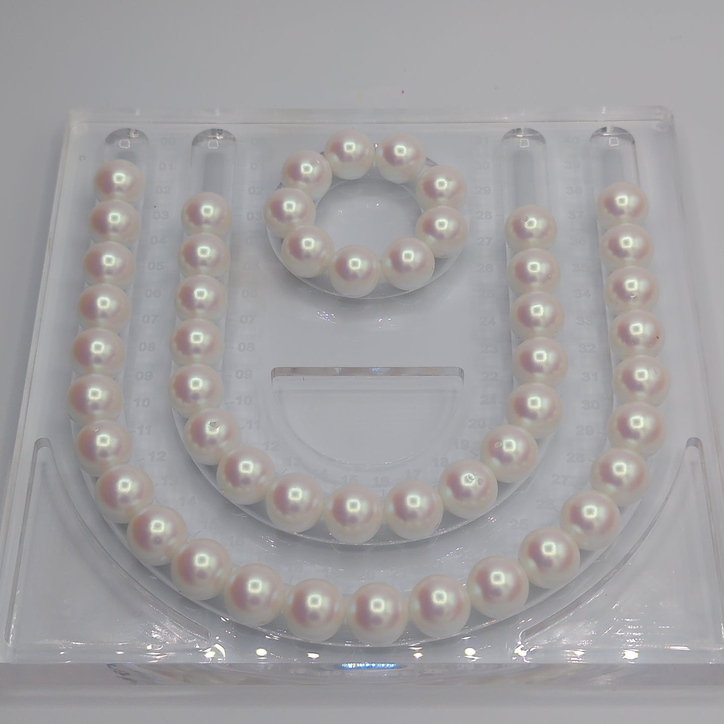 Pale Pink/white Oblique UV plated Round Acrylic Beads - 16mm, 10pcs