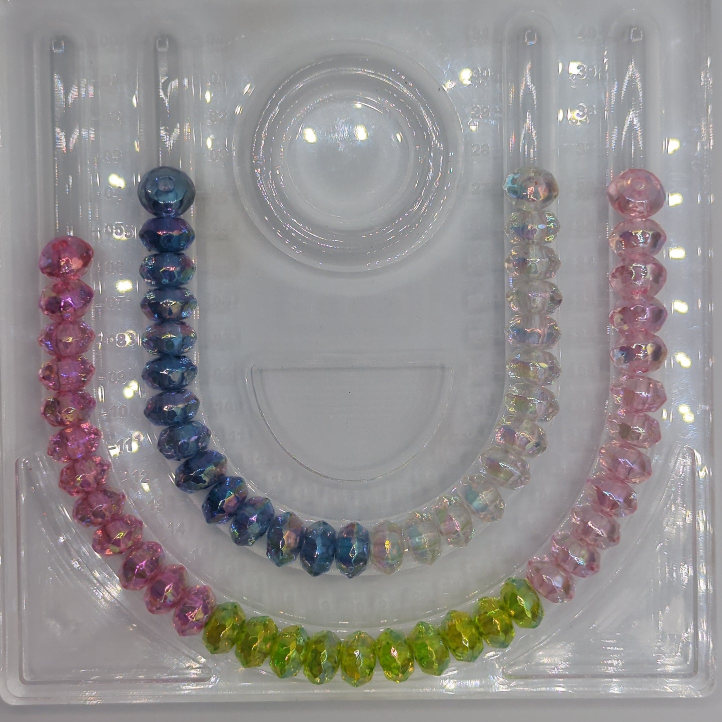 Iridescent Faceted Rondelle Beads, 20ct