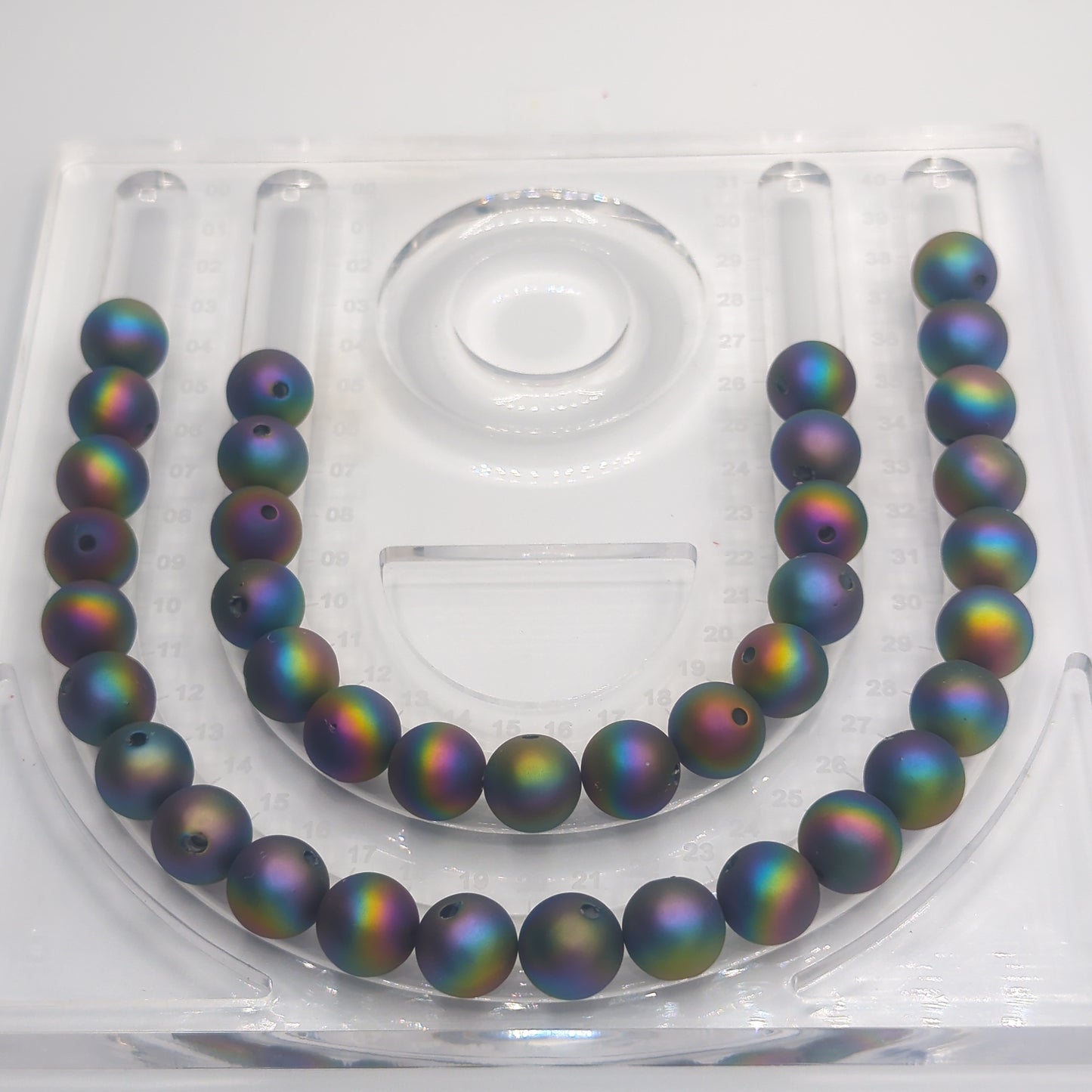 Iridescent Matte Round, 16mm, 10pcs