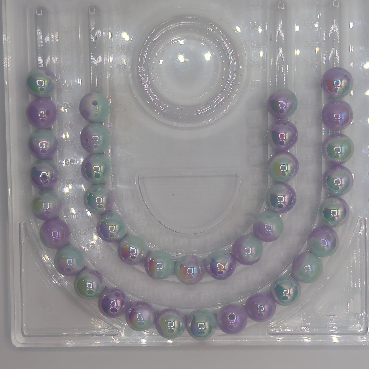 Dual Color Glossy Round, 16mm, 10pcs