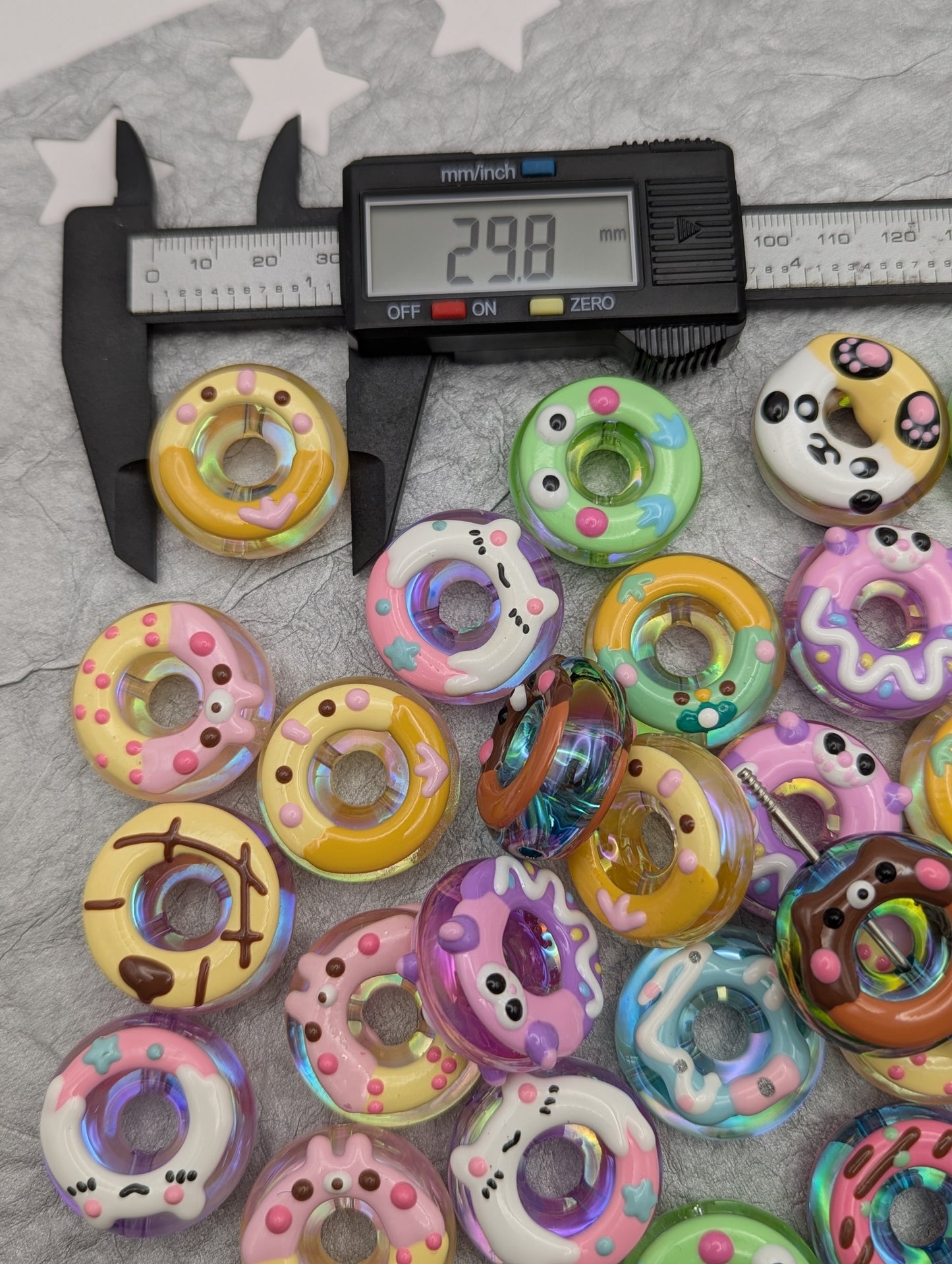 Donut Beads, 4 Pcs