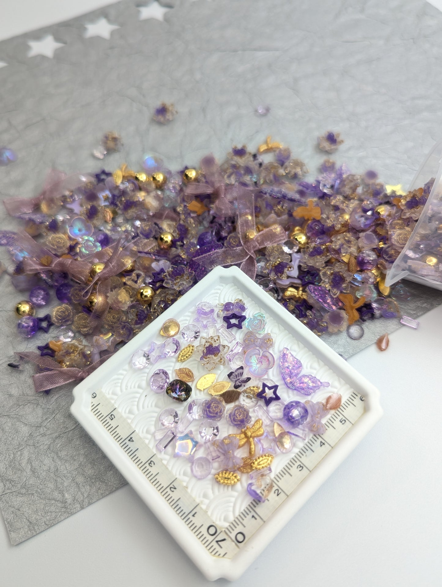 Golden Purple Art Mix ~ 200 Pieces