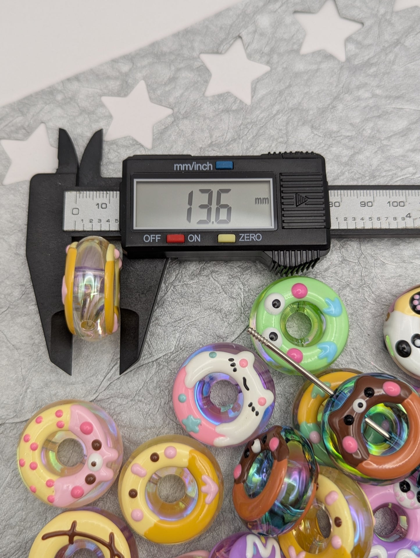 Donut Beads, 4 Pcs
