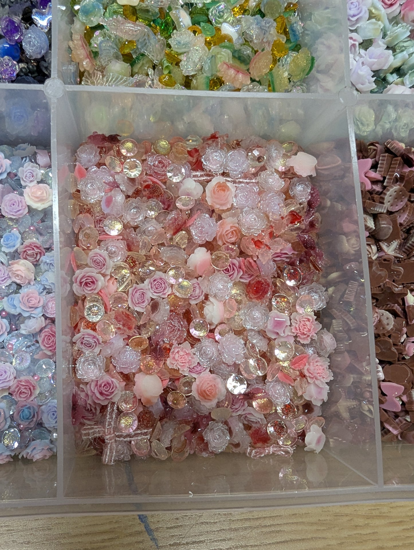 Pink Whisper Resin Flower mix -glow in the dark l