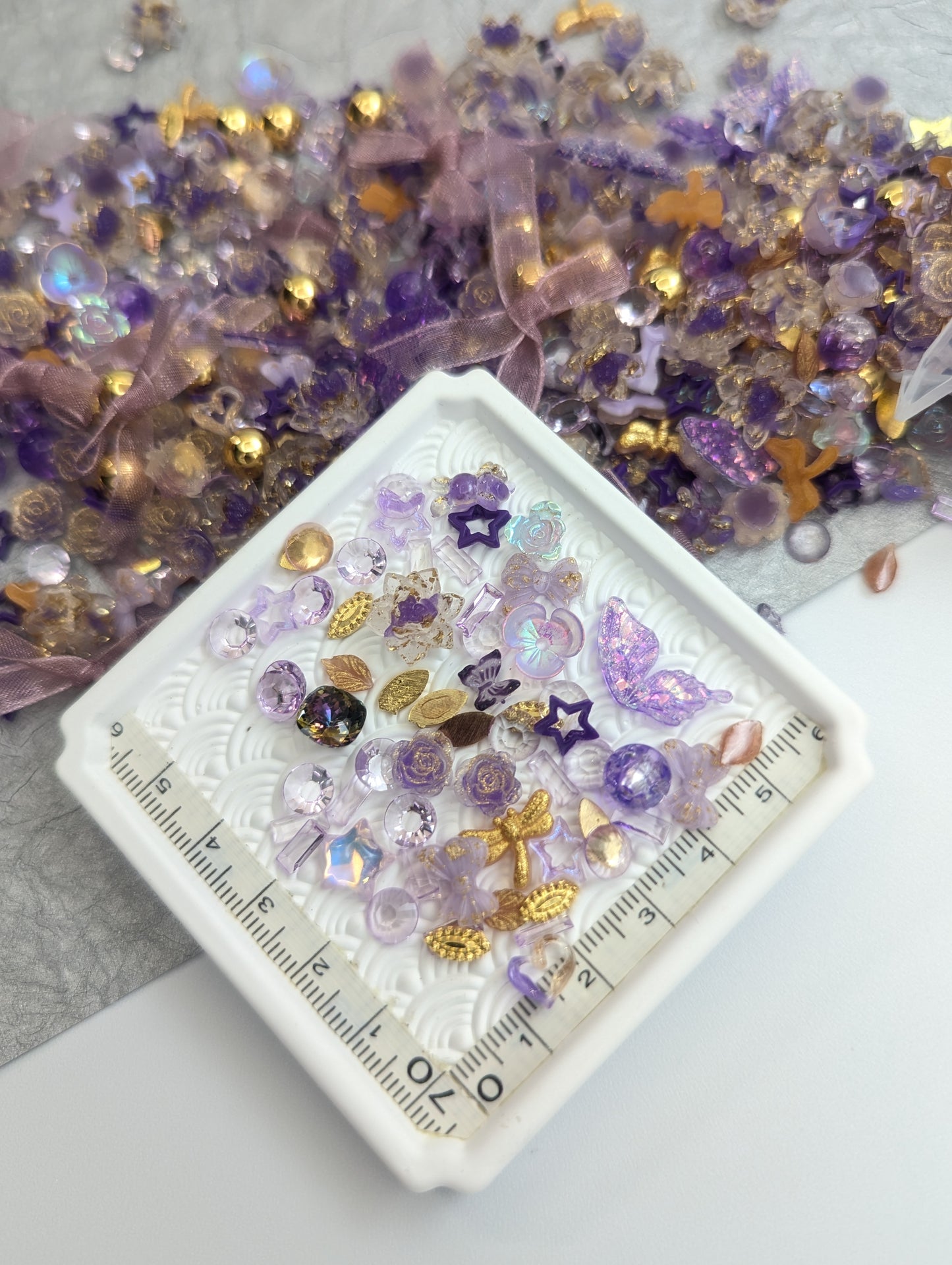 Golden Purple Art Mix ~ 200 Pieces