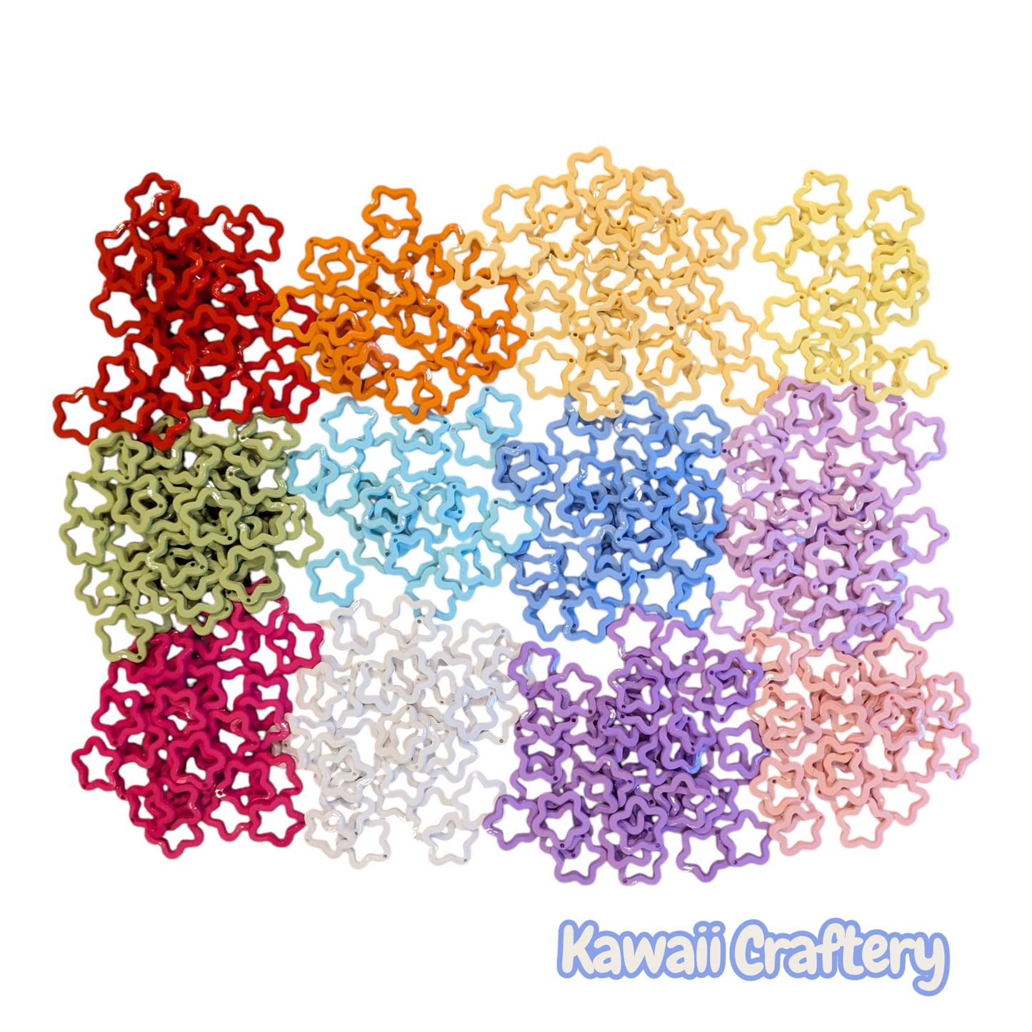 Star key ring pendant, 20ct