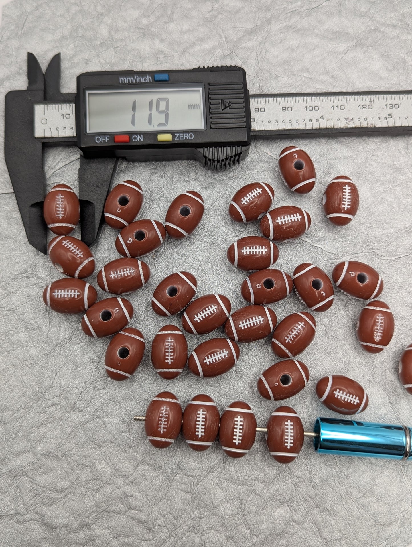 Football Beads, 10 Pcs
