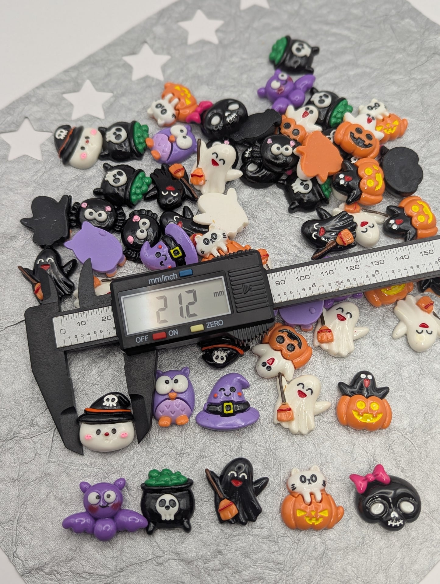 Halloween Flatback Charms, 10 Pcs