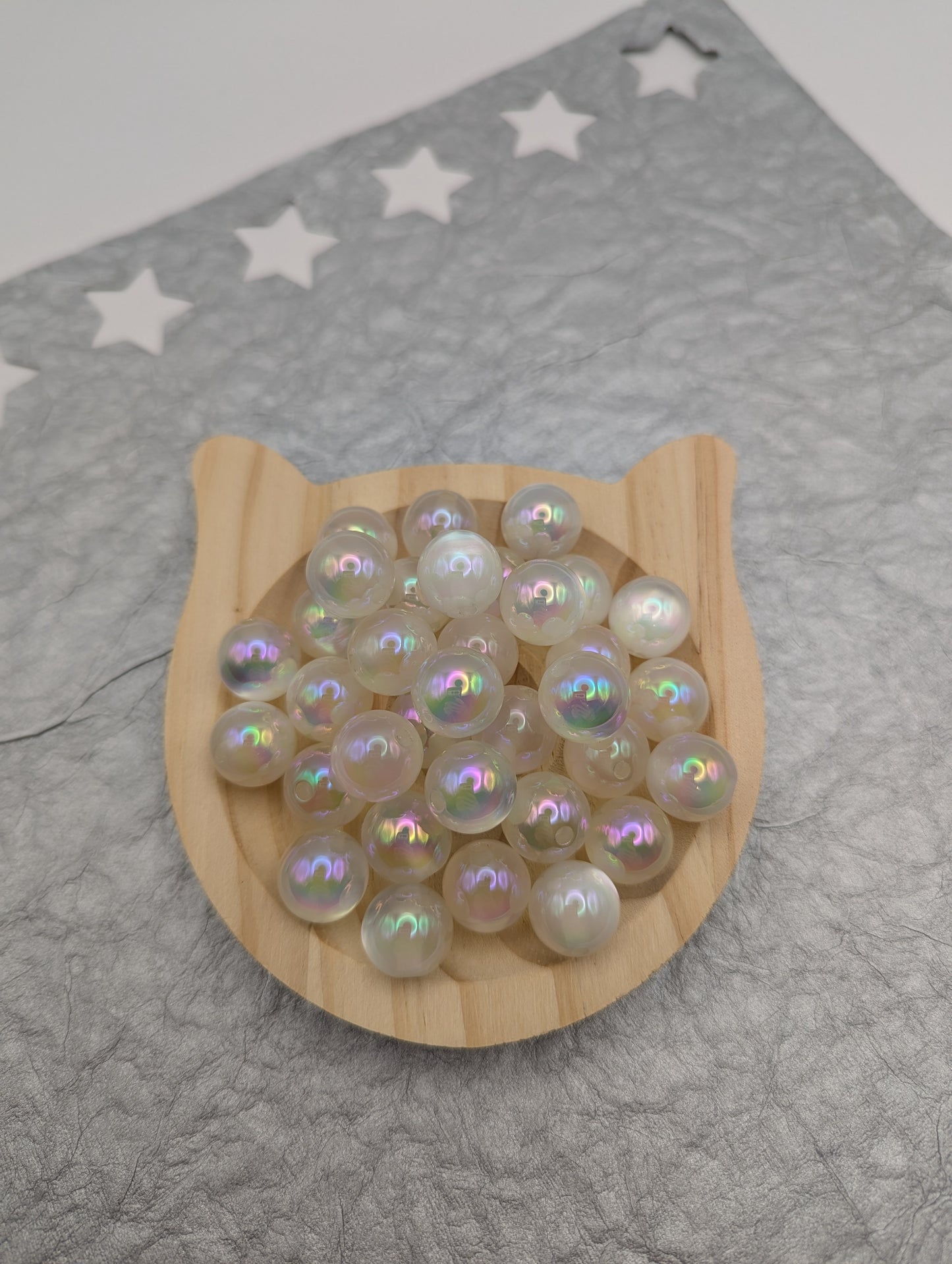 15 mm Shimmer Cat Eye Beads - 10 Pcs