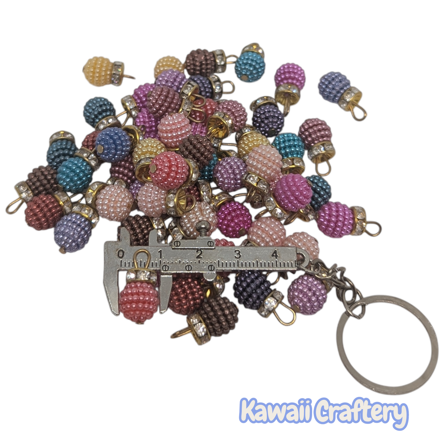 8 pcs 10mm Acrylic Pearl Pendant Beads Color Bayberry Ball Charm Earrings Ornaments Jewelry Making Parts