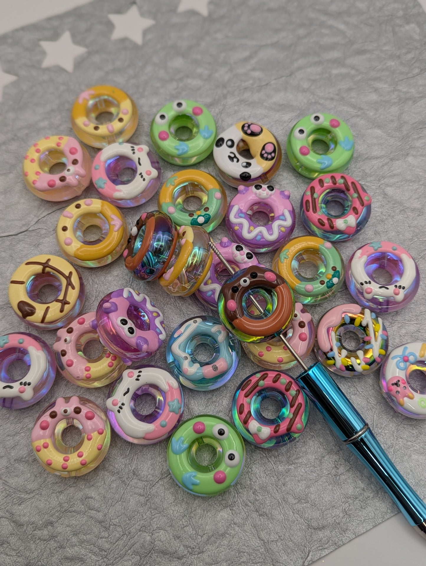 Donut Beads, 4 Pcs