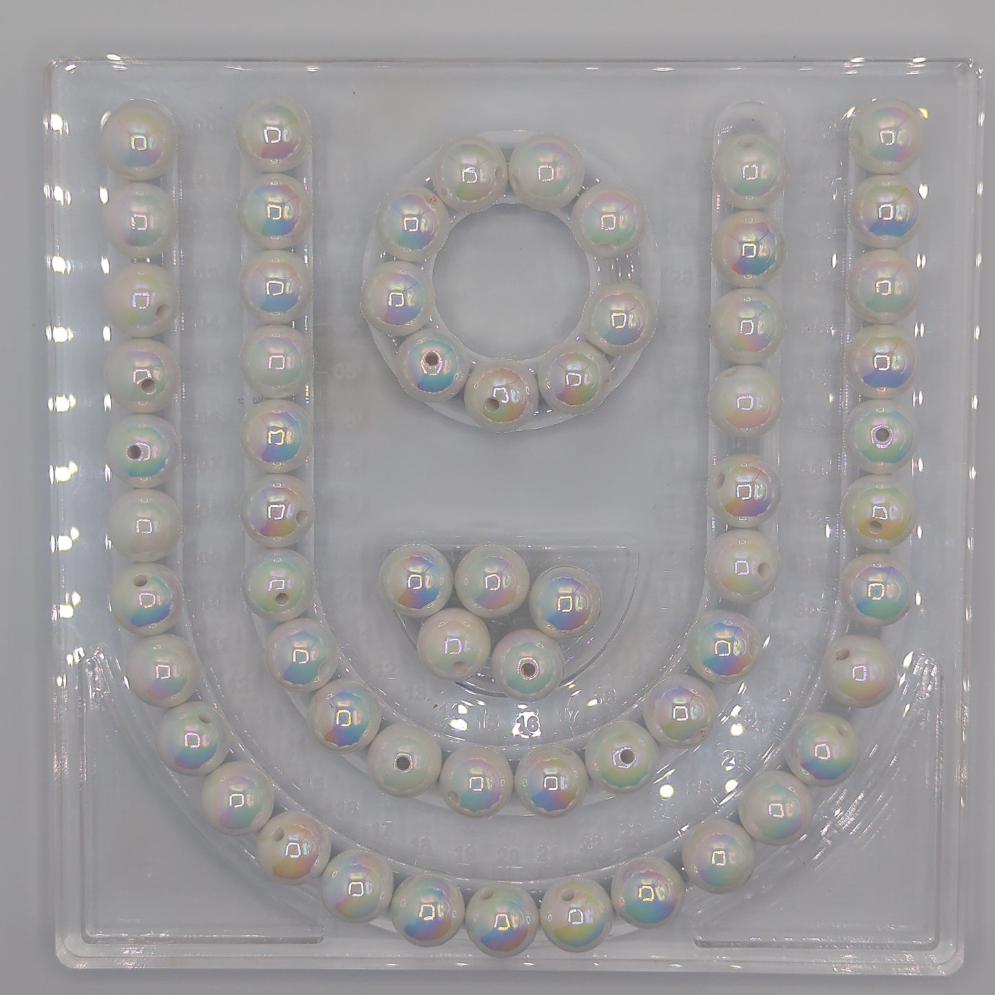 Iridescent Radiant Round Acrylic Beads - 16mm, 10pcs