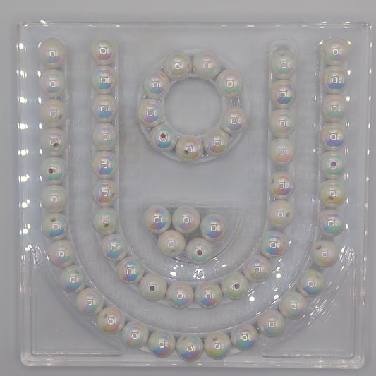 Iridescent Radiant Round Acrylic Beads - 16mm, 10pcs
