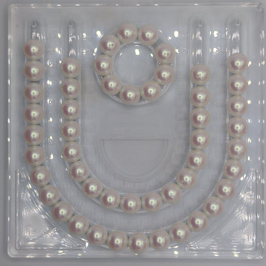 Pale Pink/white Oblique UV plated Round Acrylic Beads - 16mm, 10pcs