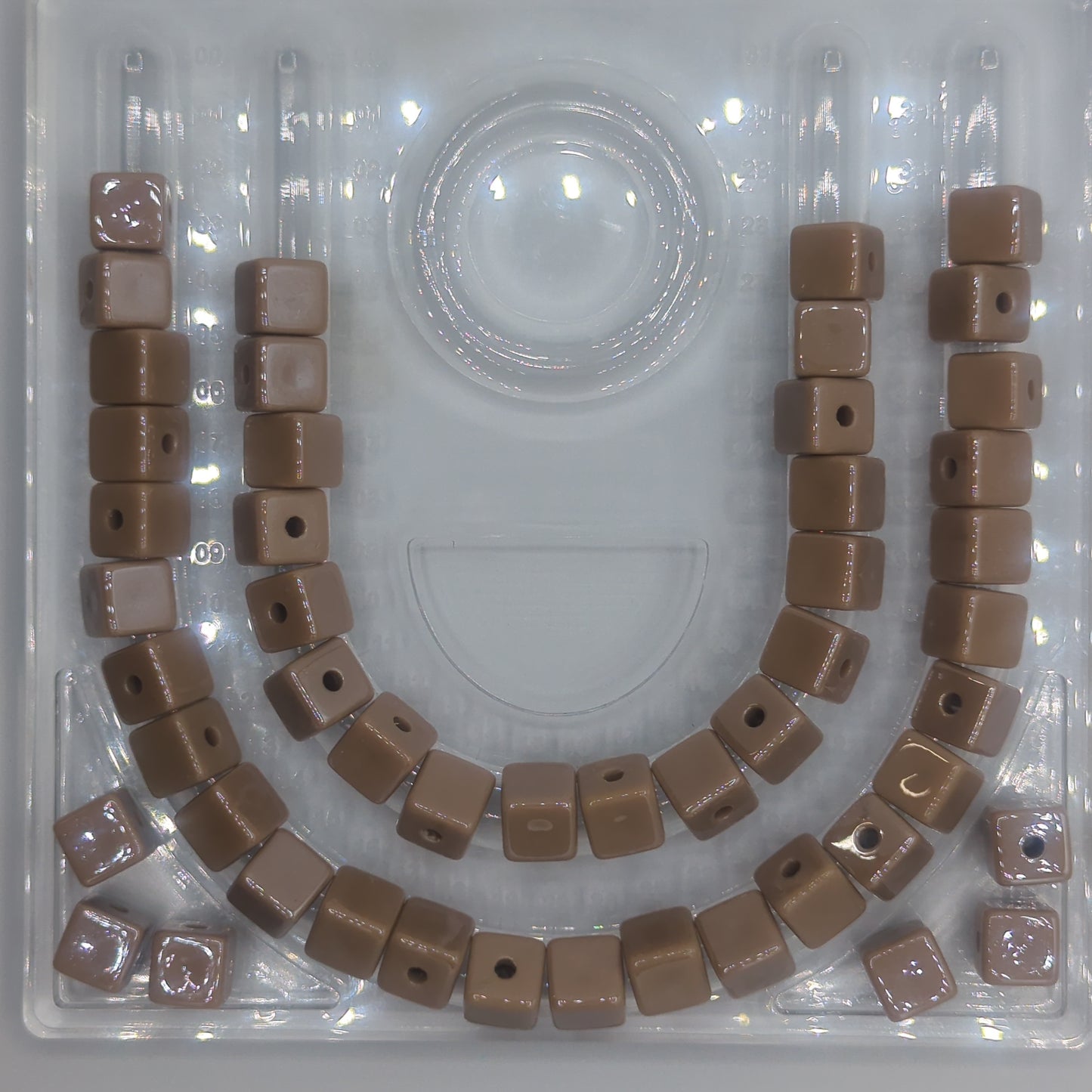 Radiant Acrylic Cube Beads - 10pcs