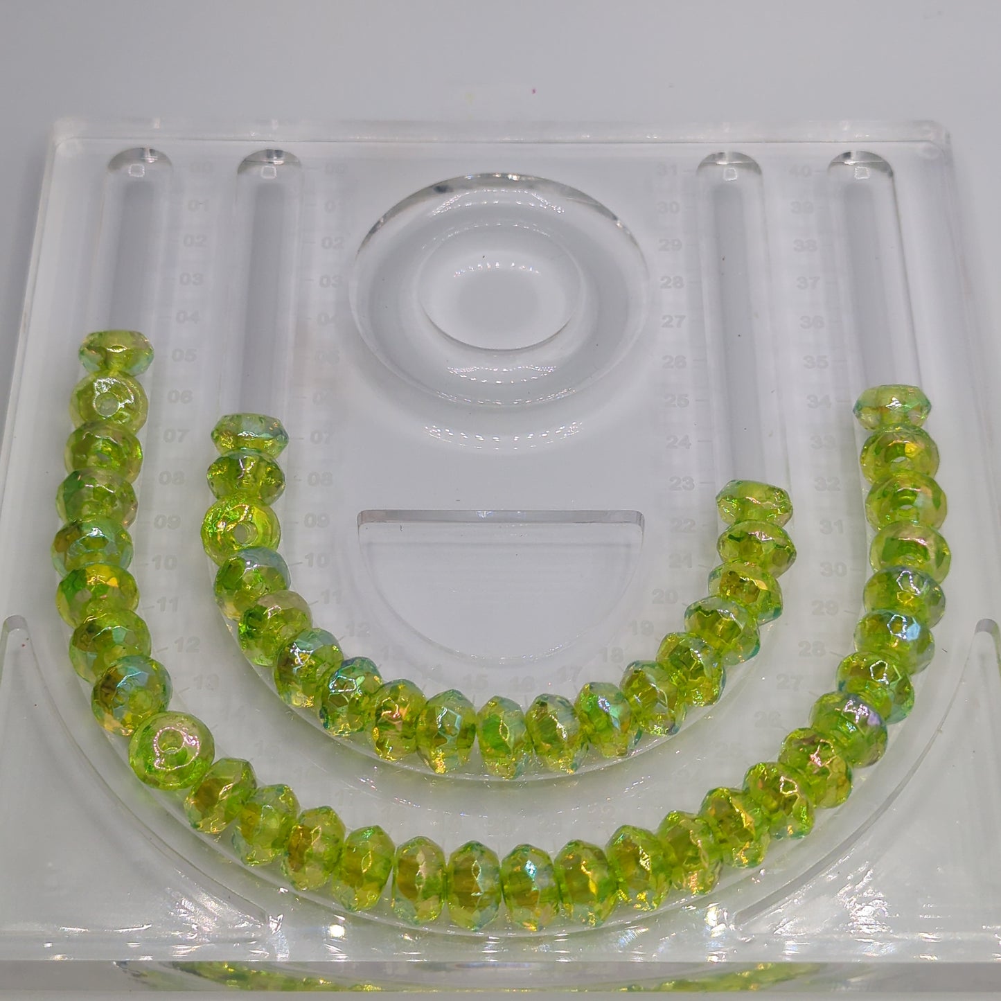 Iridescent Faceted Rondelle Beads, 20ct