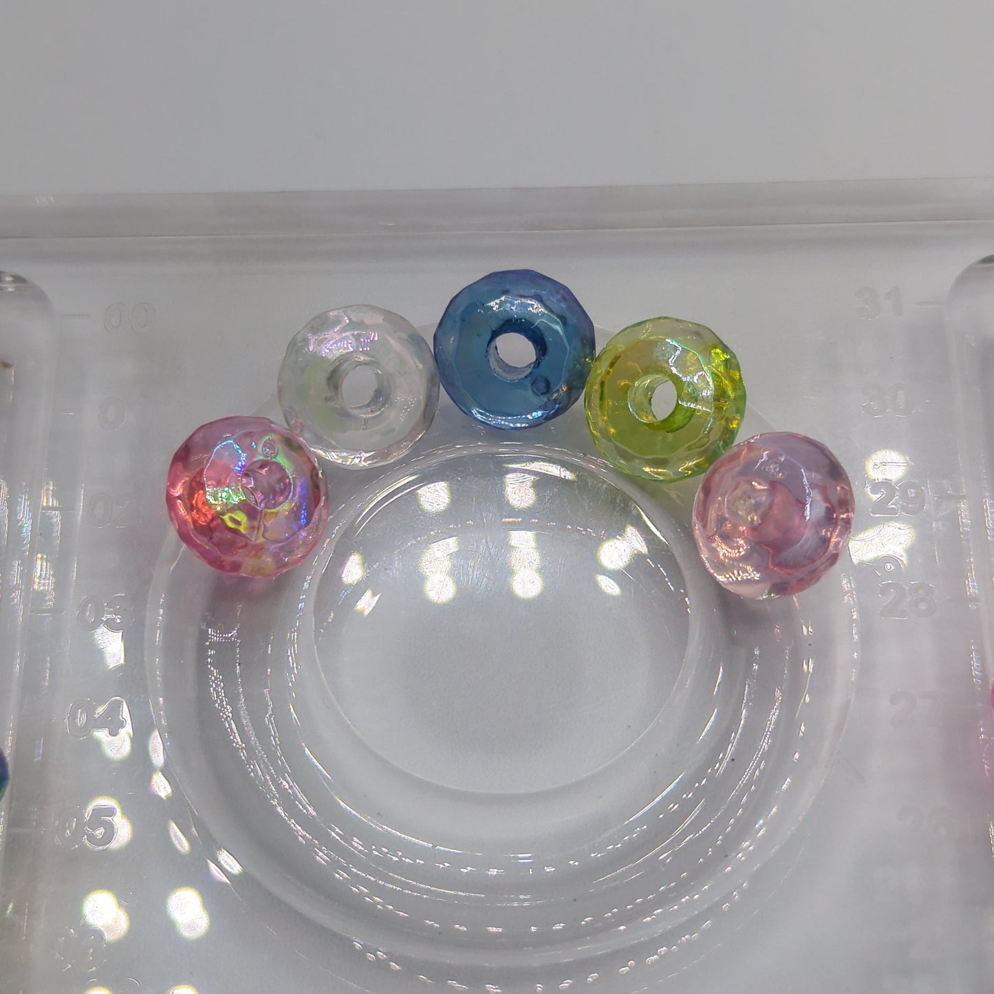 Iridescent Faceted Rondelle Beads, 20ct