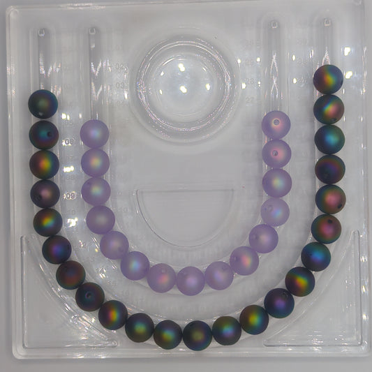 Iridescent Matte Round, 16mm, 10pcs