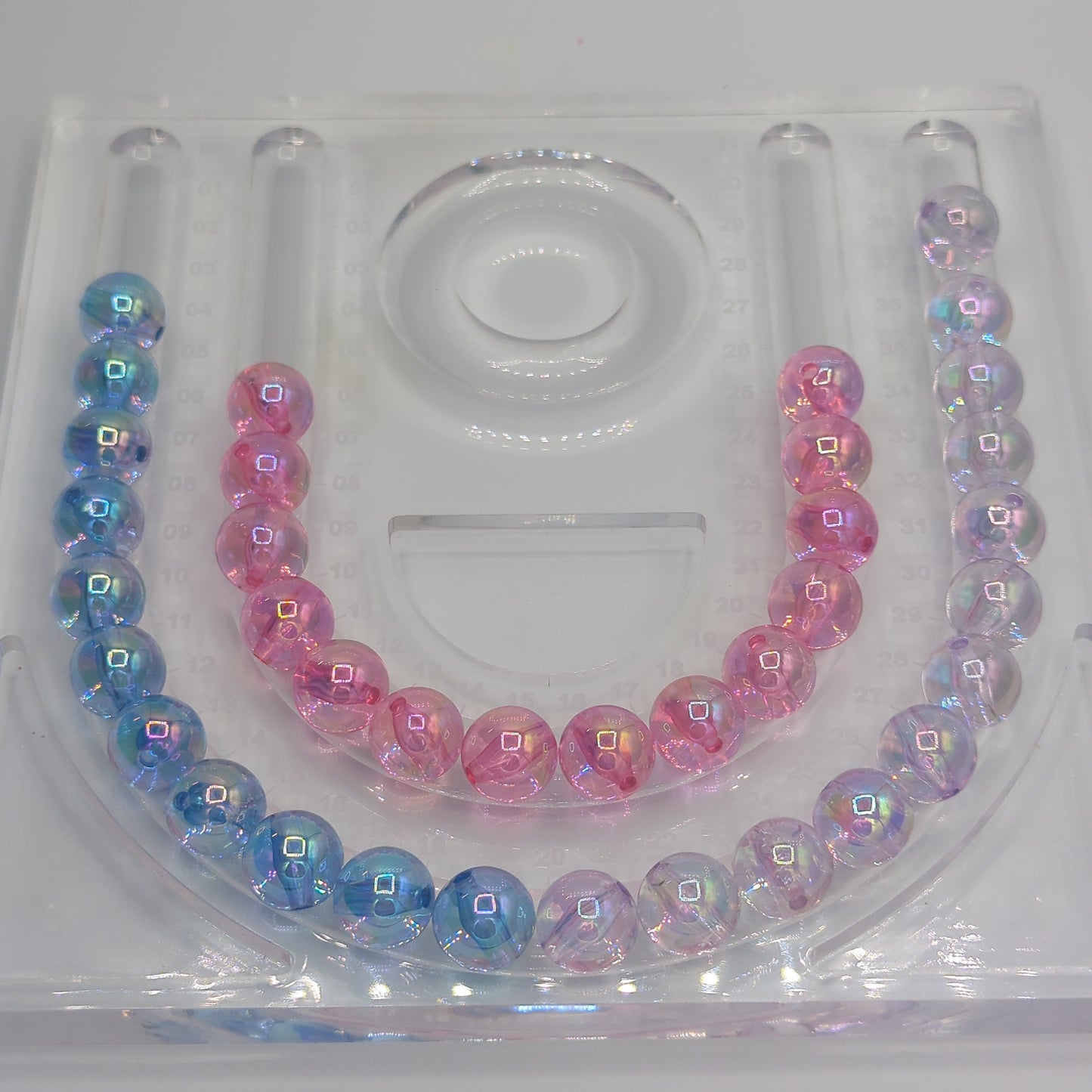Glossy Transparent Iridescent Round, 16mm, 10ct