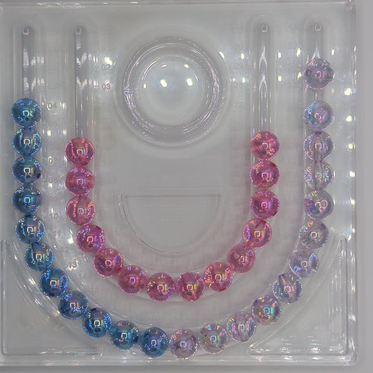 Glossy Transparent Iridescent Round, 16mm, 10ct
