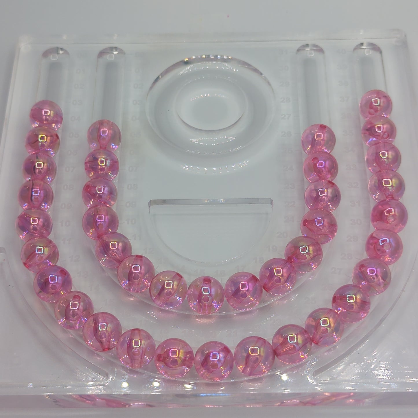 Glossy Transparent Iridescent Round, 16mm, 10ct