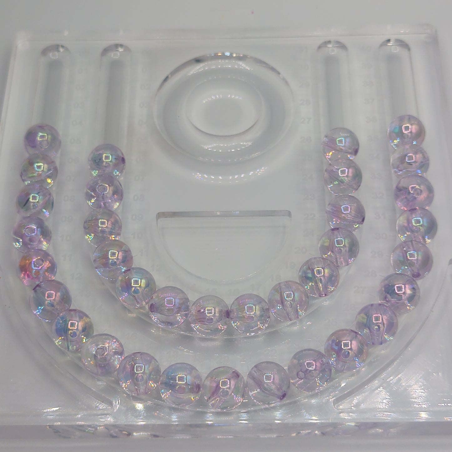 Glossy Transparent Iridescent Round, 16mm, 10ct