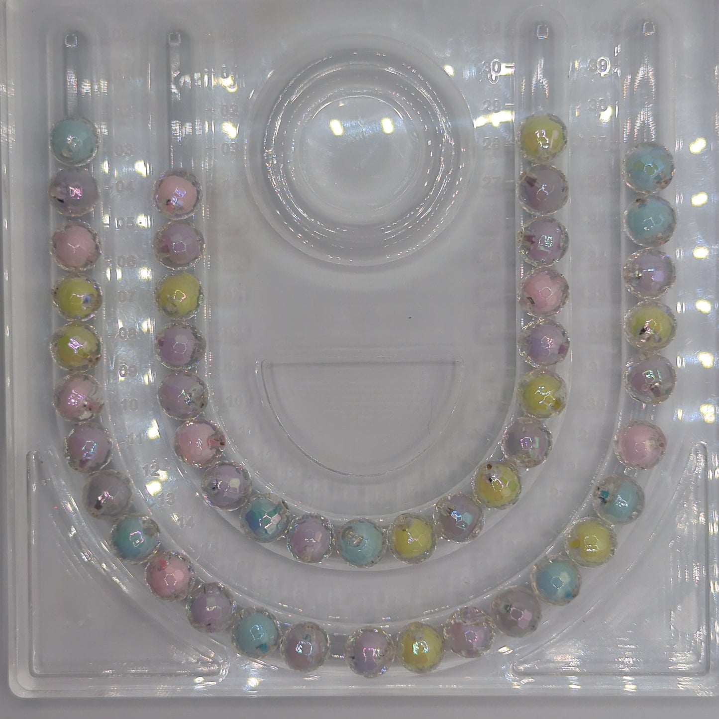 Iridescent Transparent Faceted Bead, ~14mm, 10ct