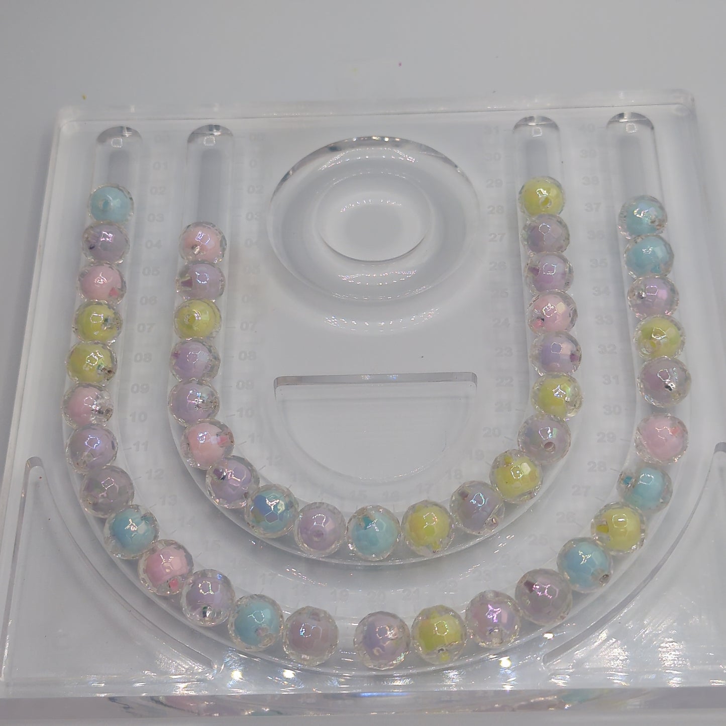 Iridescent Transparent Faceted Bead, ~14mm, 10ct