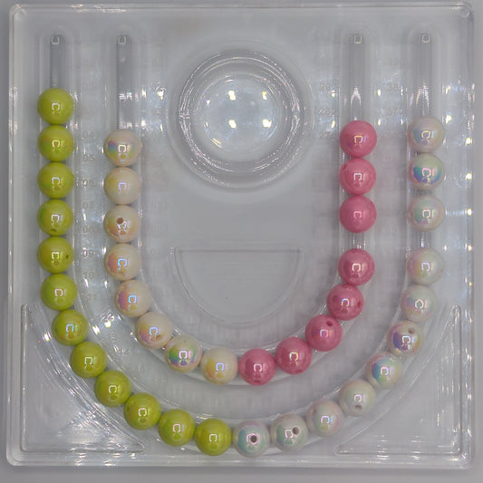 Iridescent/Glossy Round Acrylic Beads - ~16mm, 10pcs