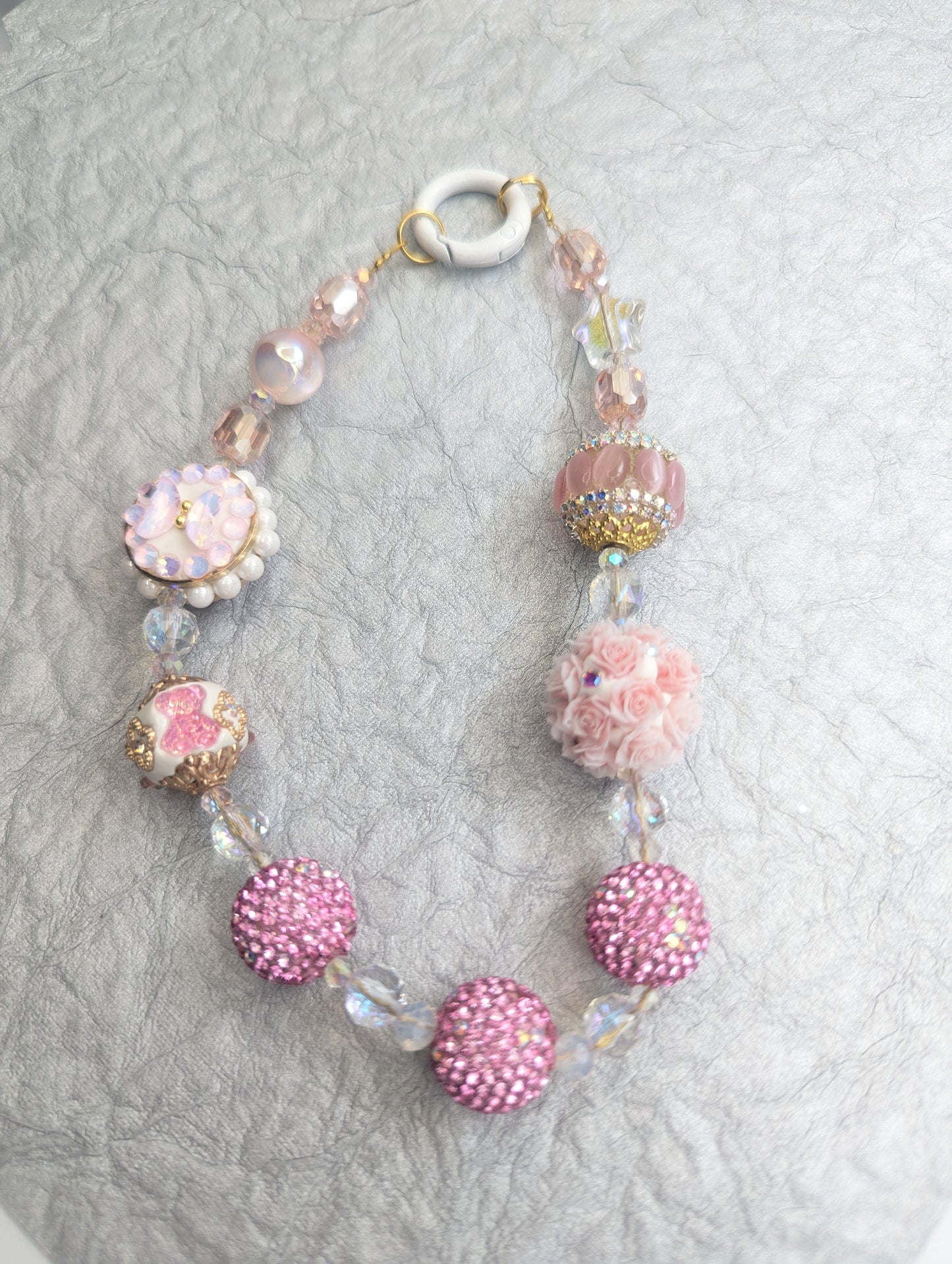 Sparkle - Handmade bead lanyard/key chain