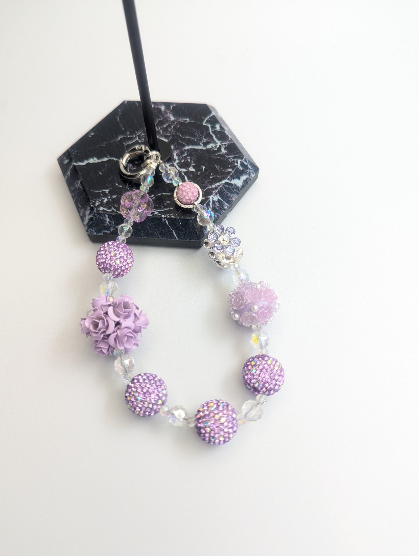 Sparkle - Handmade bead lanyard/key chain