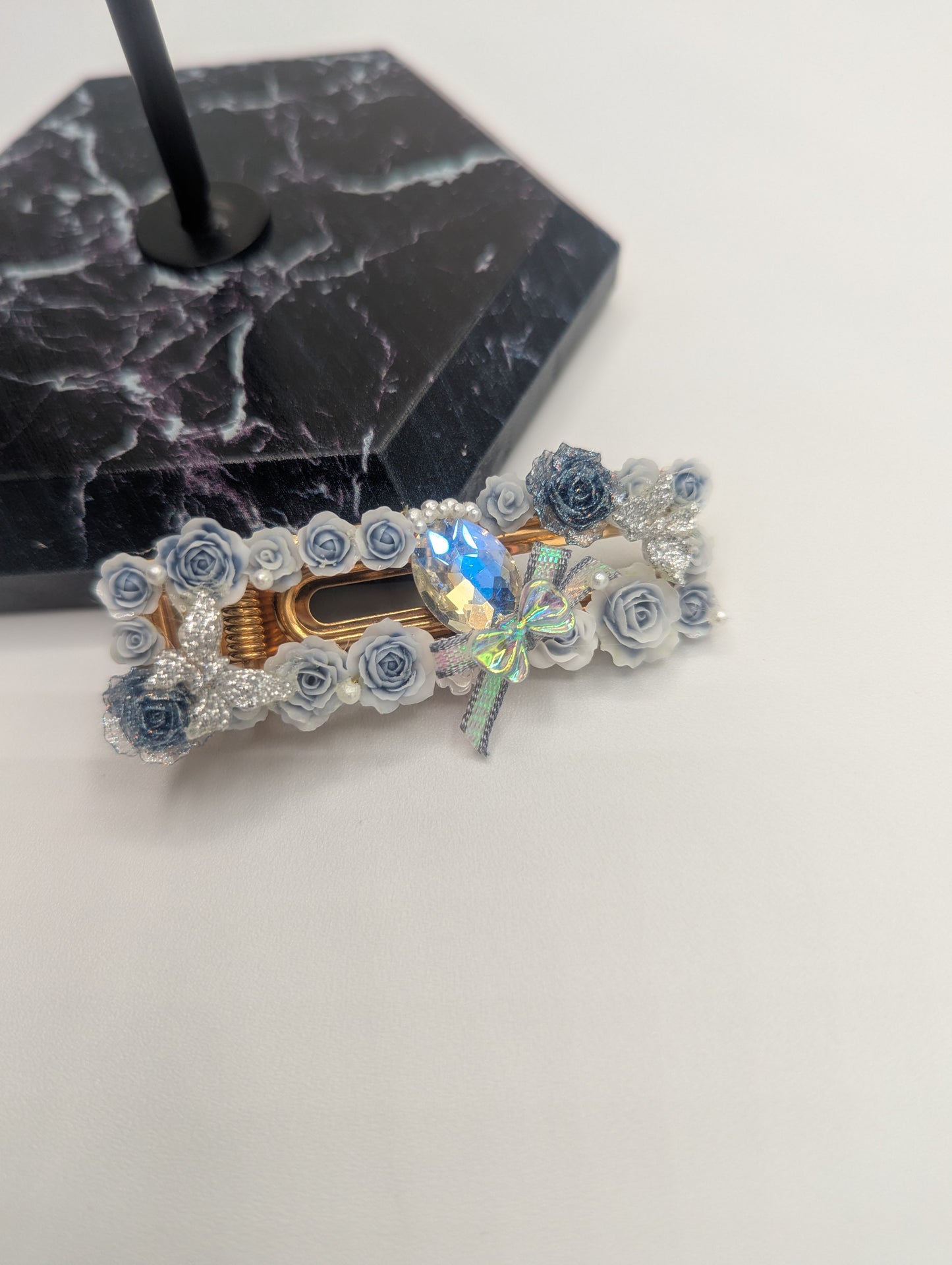 Glamorous Flower Hair Clip - 100% Handmade (Glow in the Dark)