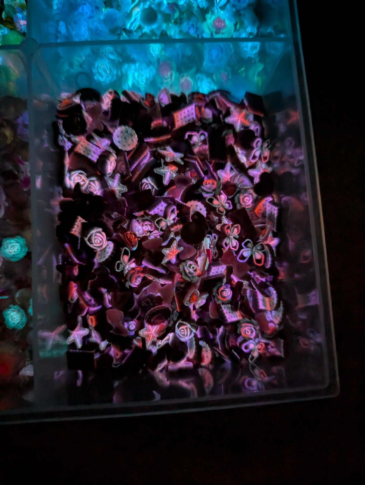 Cookie Garden Resin Flower mix -glow in the dark
