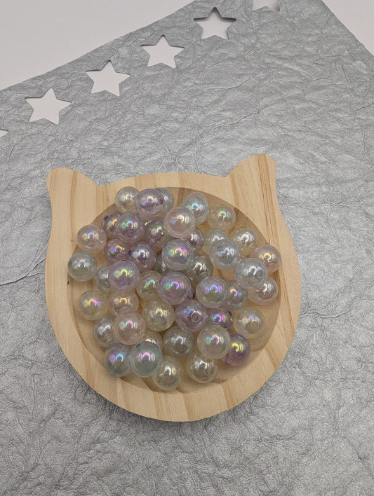 12mm Luminous Translucent Shimmer Beads, 20 Pcs
