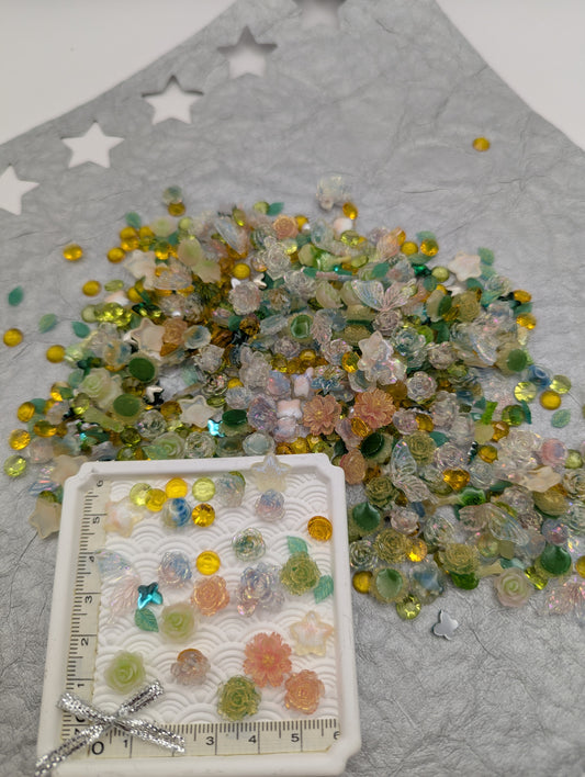 Stardust Garden Resin Flower mix -glow in the dark
