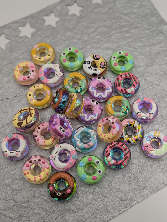 Donut Beads, 4 Pcs