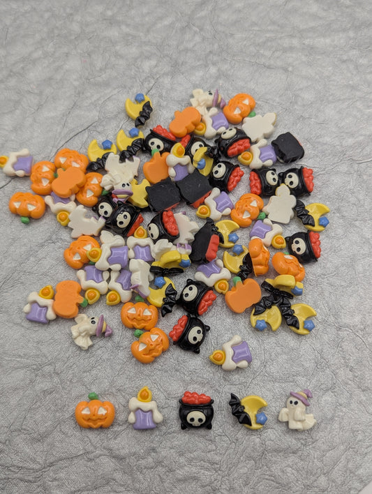 Halloween Mini Flatback Charms, 5 Pcs