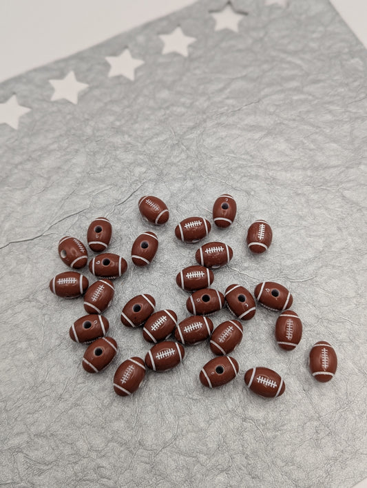 Football Beads, 10 Pcs