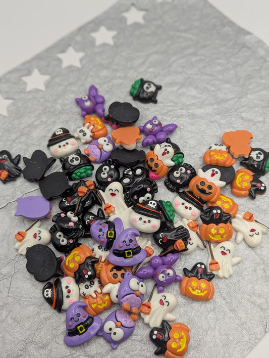 Halloween Flatback Charms, 10 Pcs