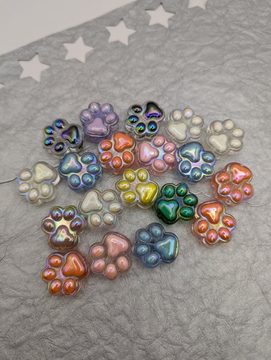 Paw Beads, 3pcs
