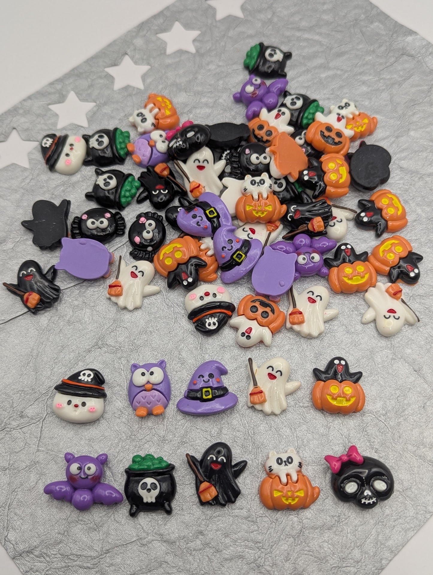 Halloween Flatback Charms, 10 Pcs