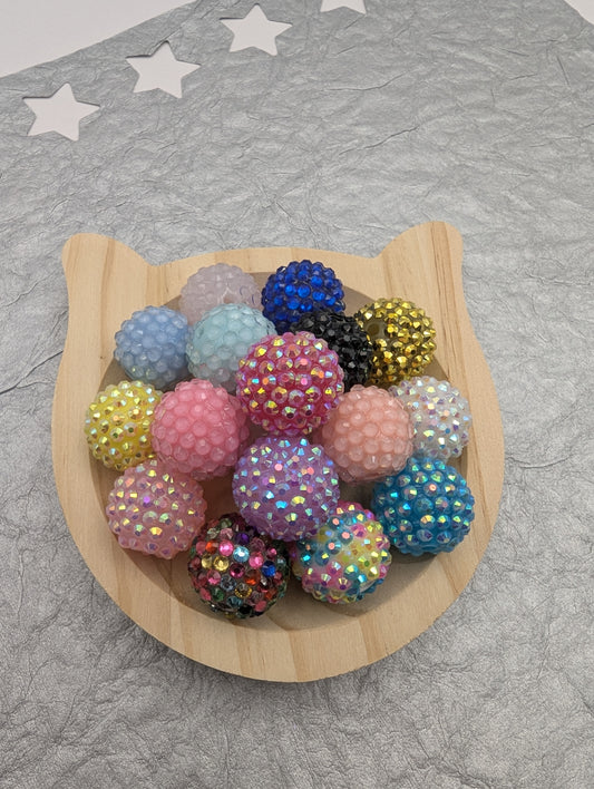 20mm Sparkle Disco Beads - 10 Pcs
