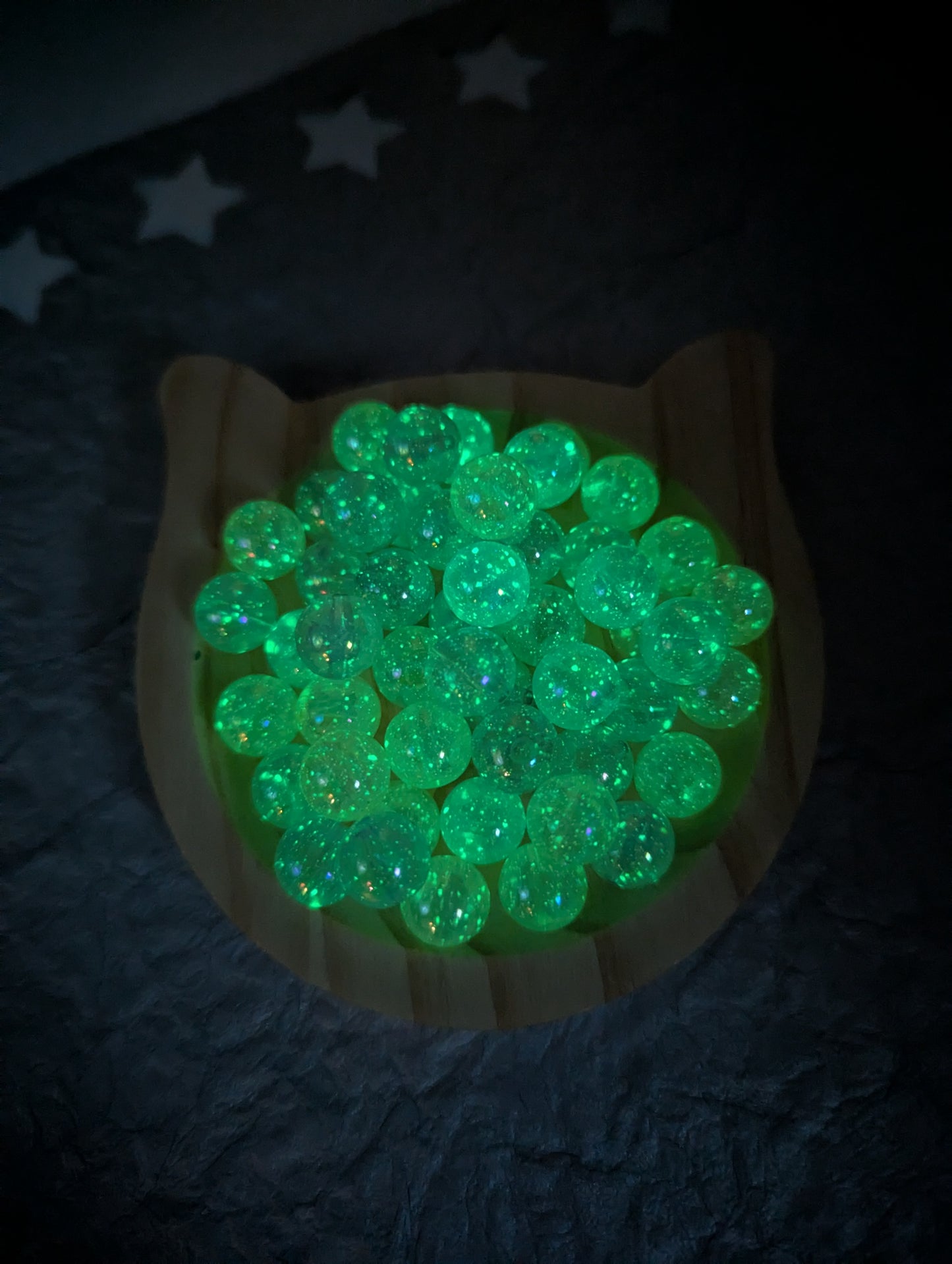 12mm Luminous Translucent Shimmer Beads, 20 Pcs