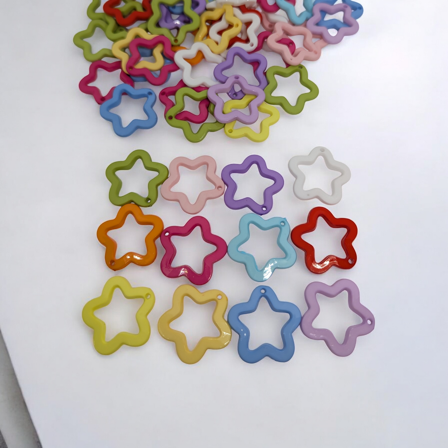 Star key ring pendant, 20ct