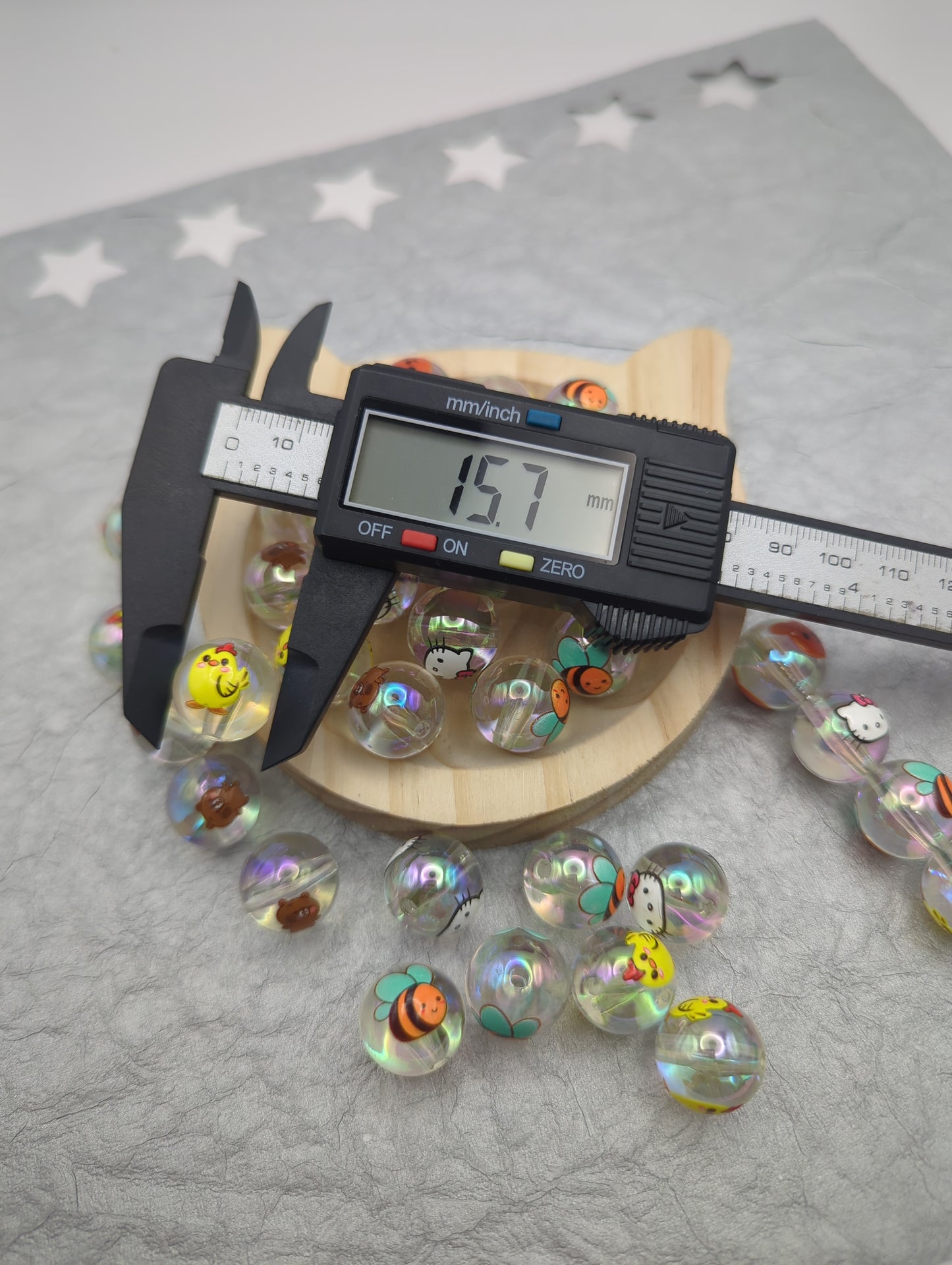 Transparent animal beads - 16mm - 10pcs
