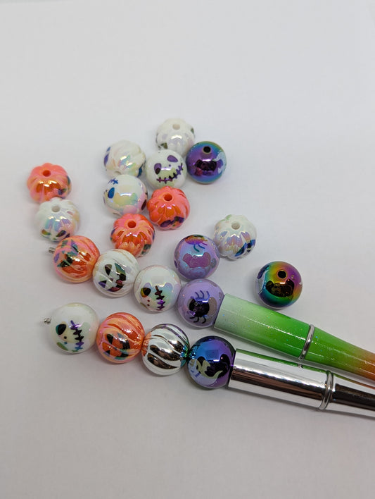 16mm Halloween Iridescent Bead - 5 pcs