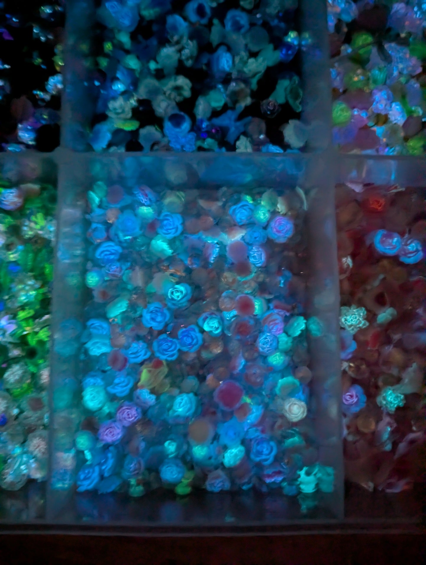 Cotton Candy Resin Flower mix -glow in the dark