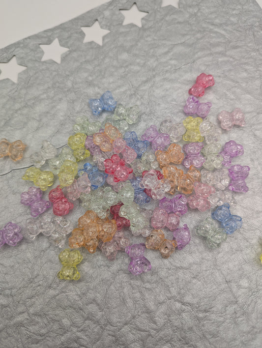 Cracked Bear Beads, 10 Pcs