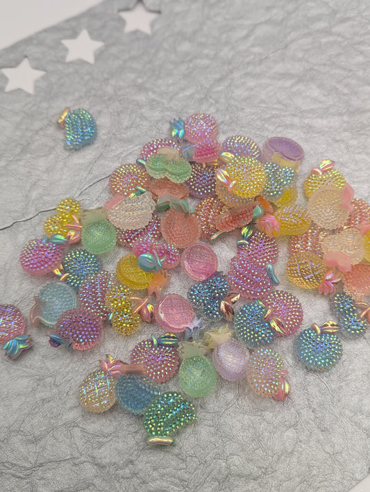 Sparkle Fruit Flatback - 6Pcs