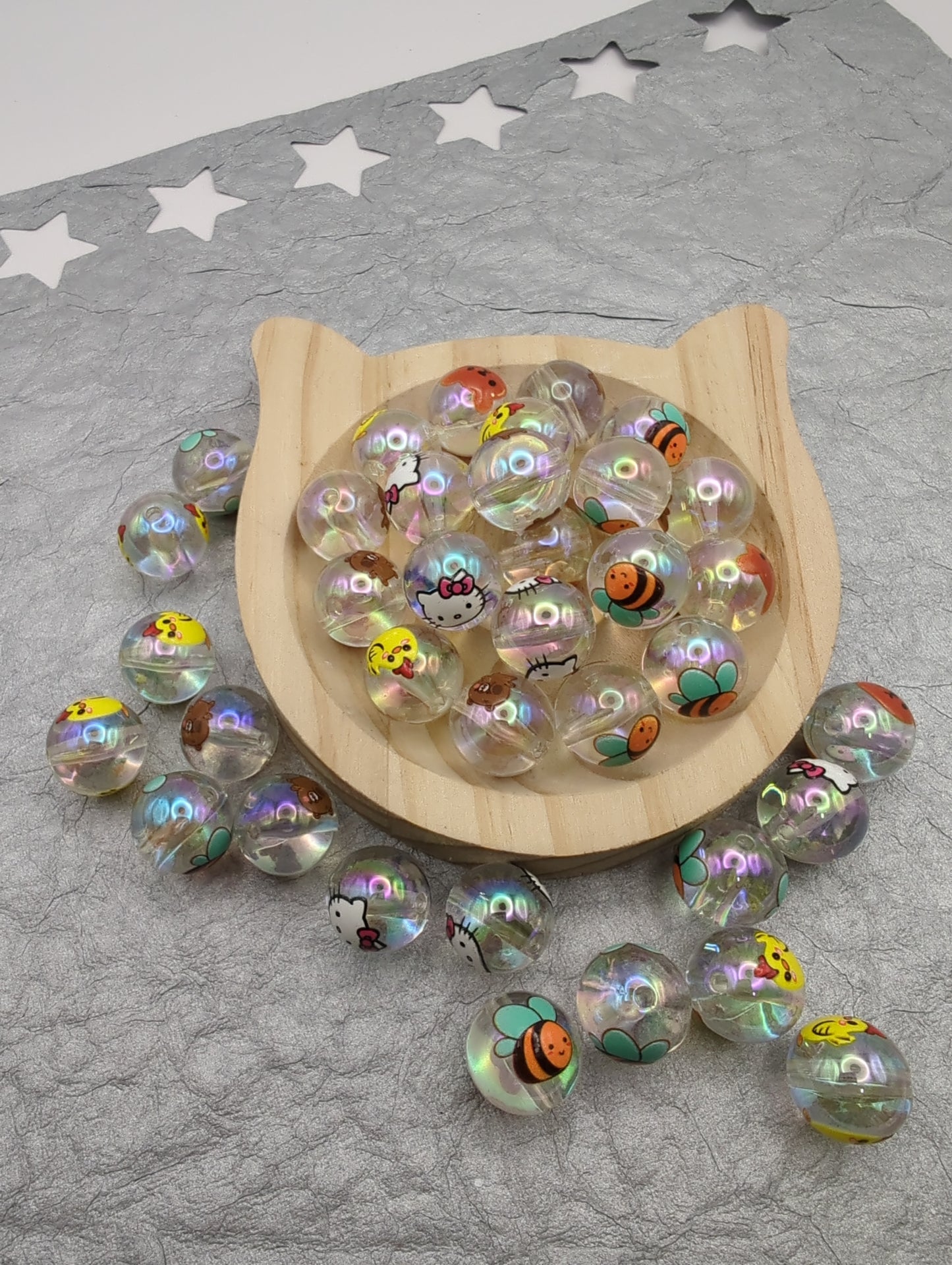 Transparent animal beads - 16mm - 10pcs
